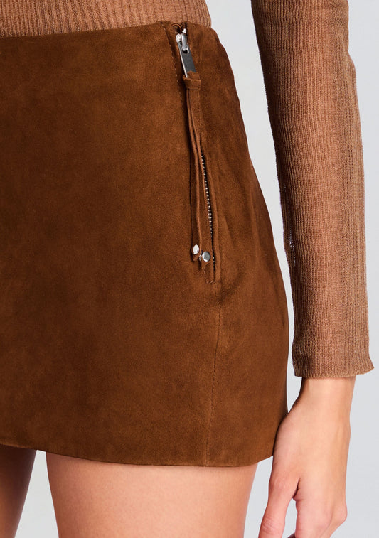 Valerie Suede Skirt