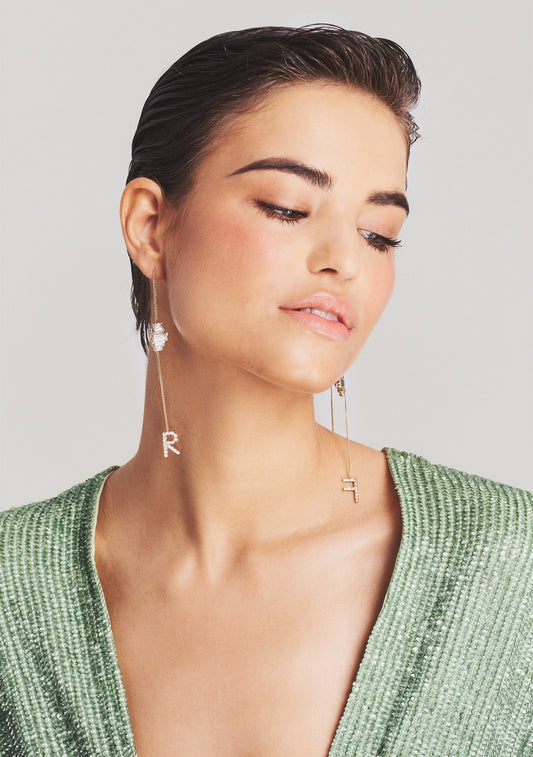  Aster Letter Earring