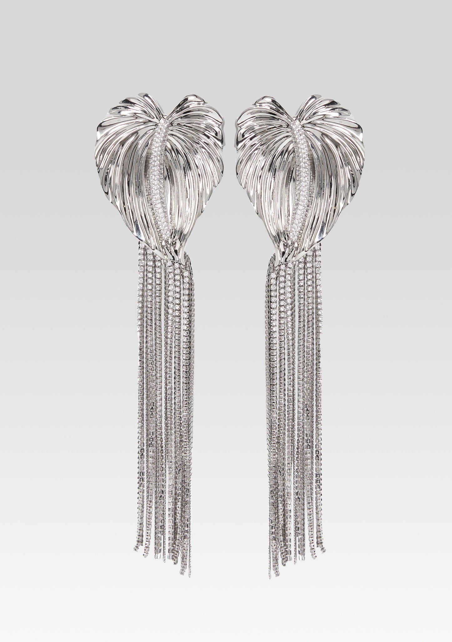  Anthurium Drop Crystal Earring