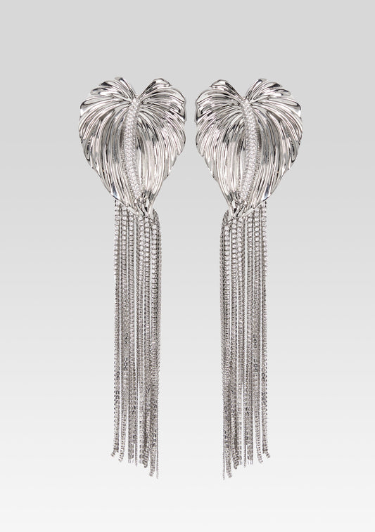  Anthurium Drop Crystal Earring
