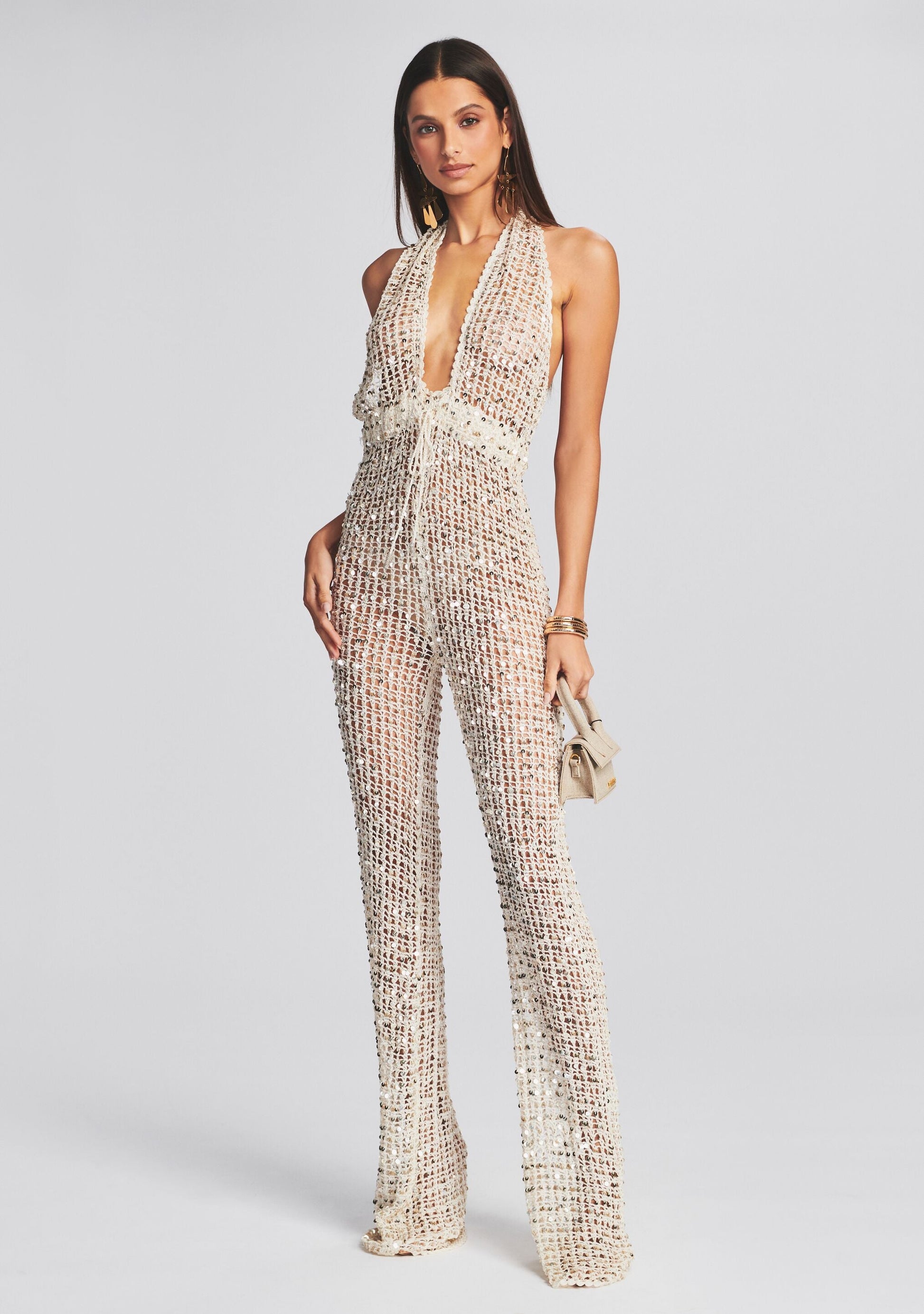  Tosca Sequin Crochet Jumpsuit