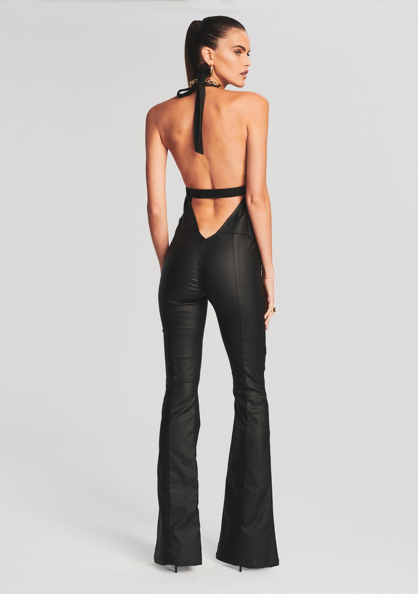  Cynthia Coated Denim Jumpsuit