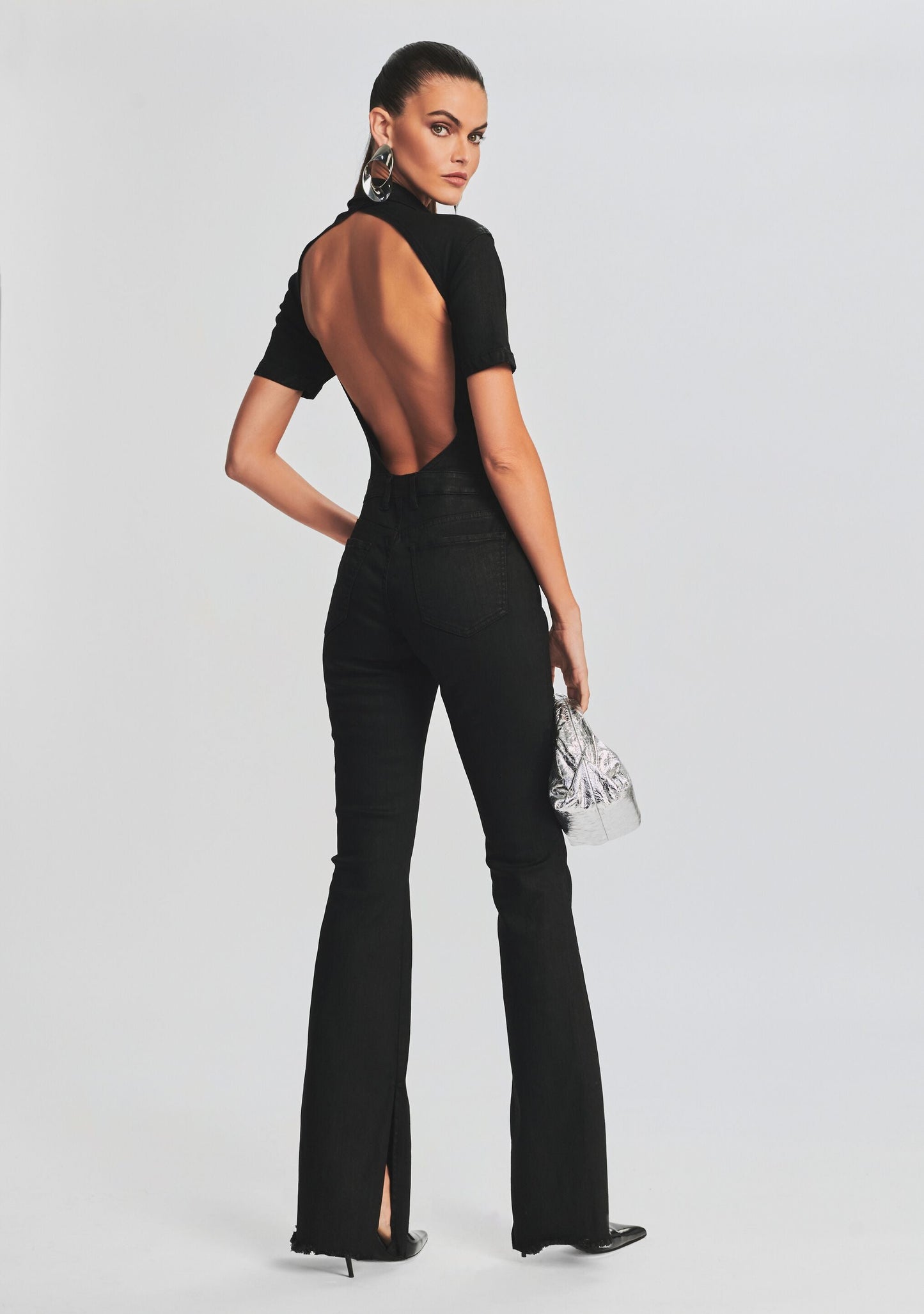  Lyla Coated Denim Jumpsuit