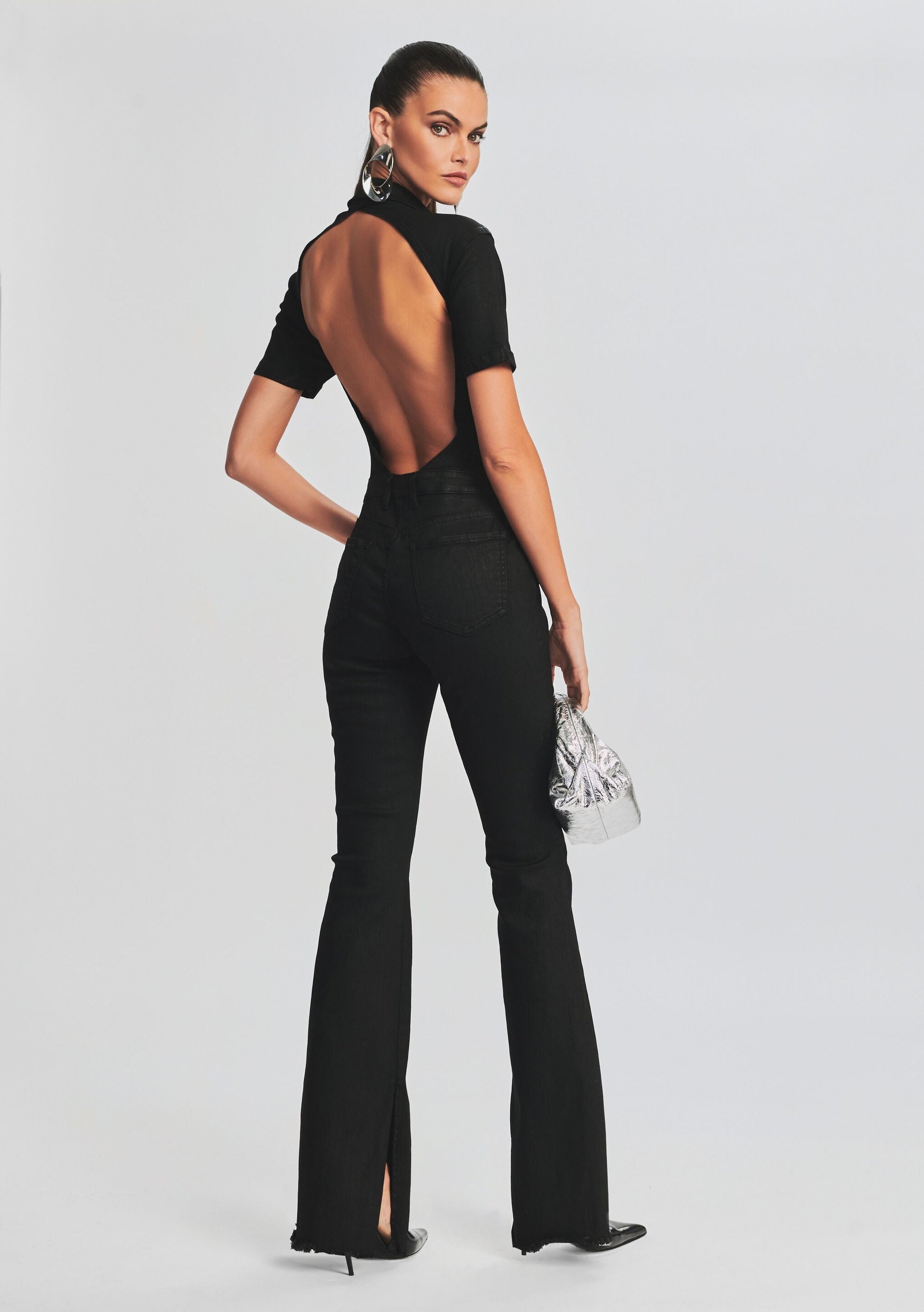  Lyla Coated Denim Jumpsuit