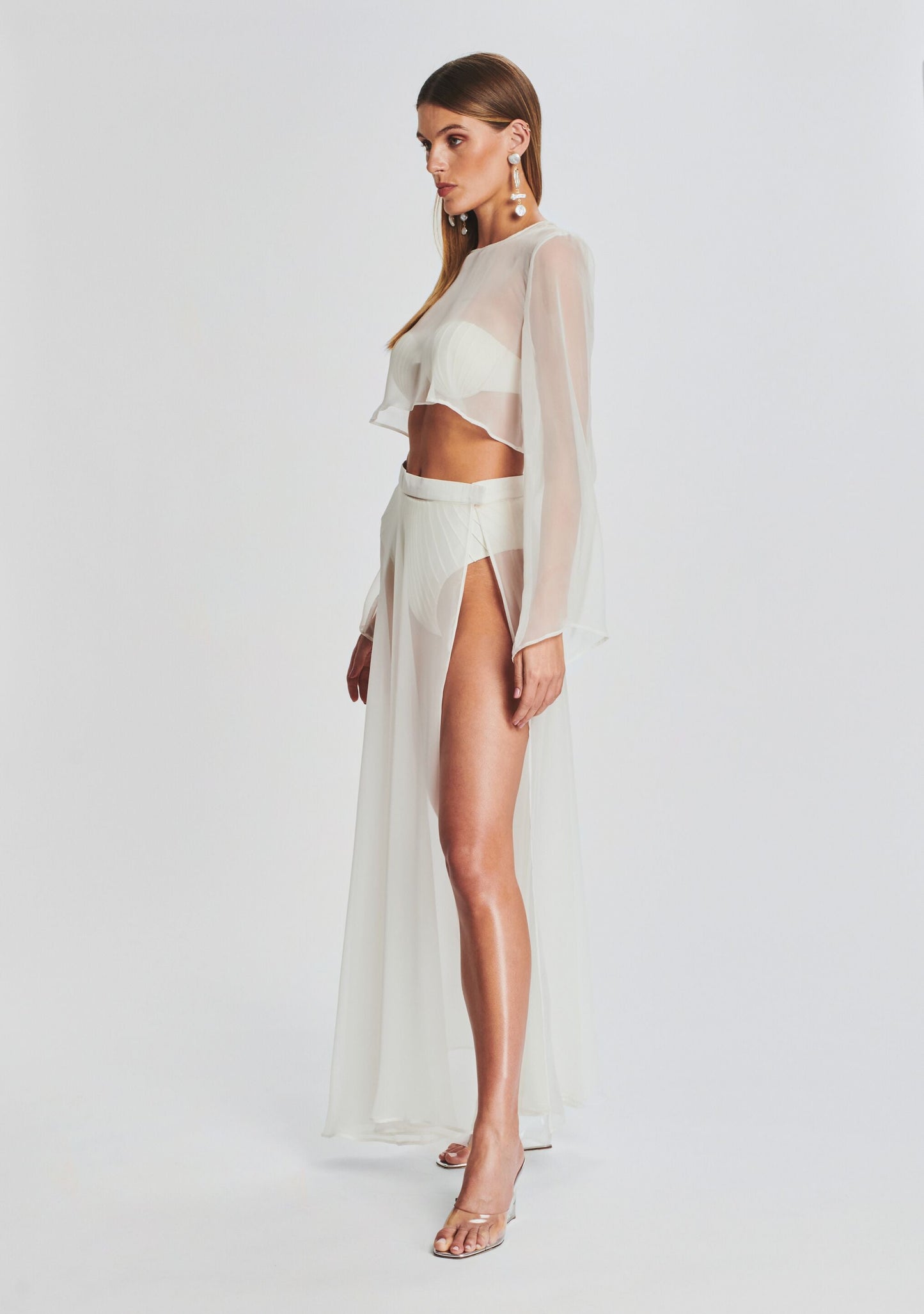  Alaia Long Slit Skirt