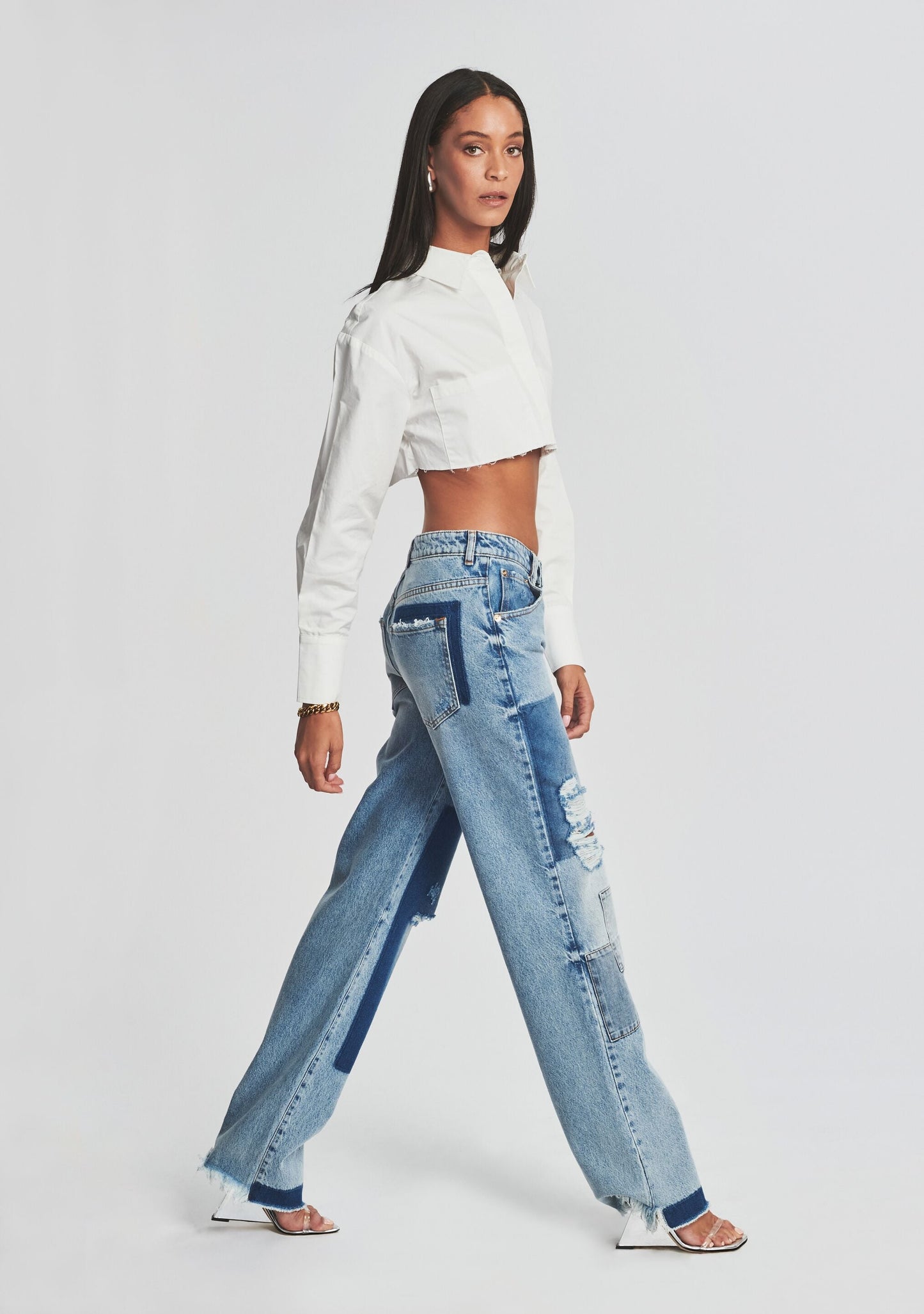  Heidi Straight Leg Patch Jean