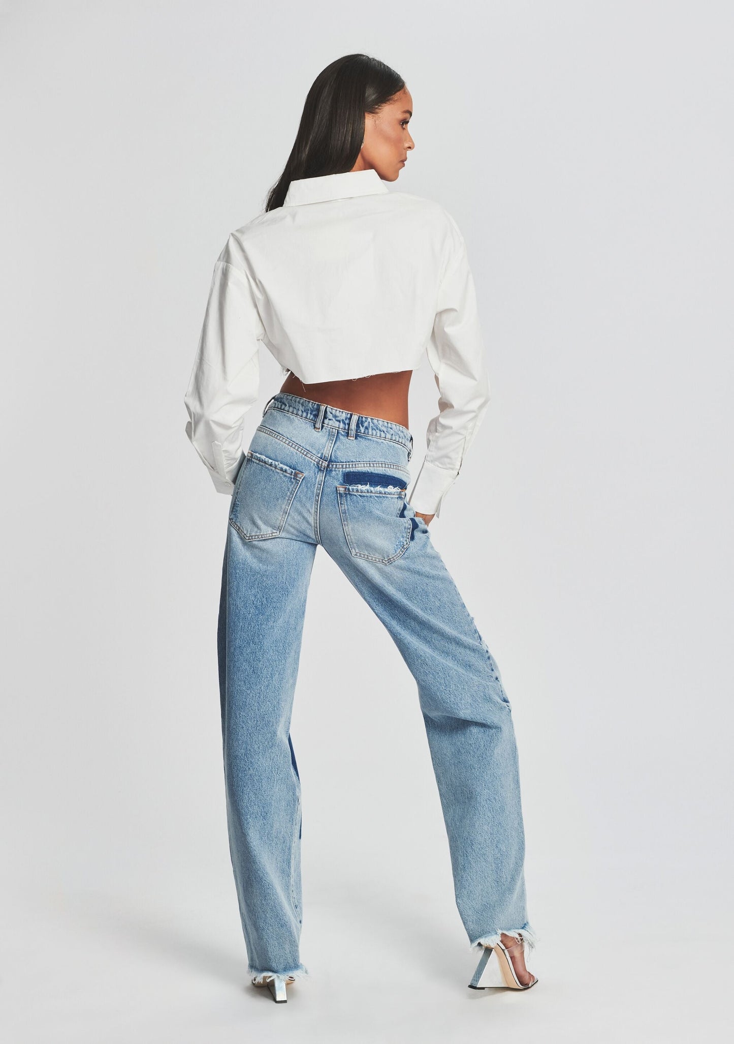  Heidi Straight Leg Patch Jean