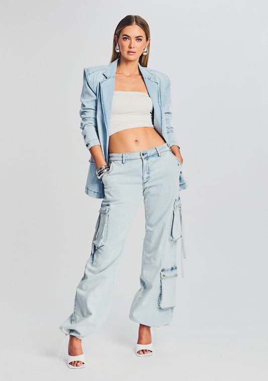  Samira Low Rise Cargo Jean