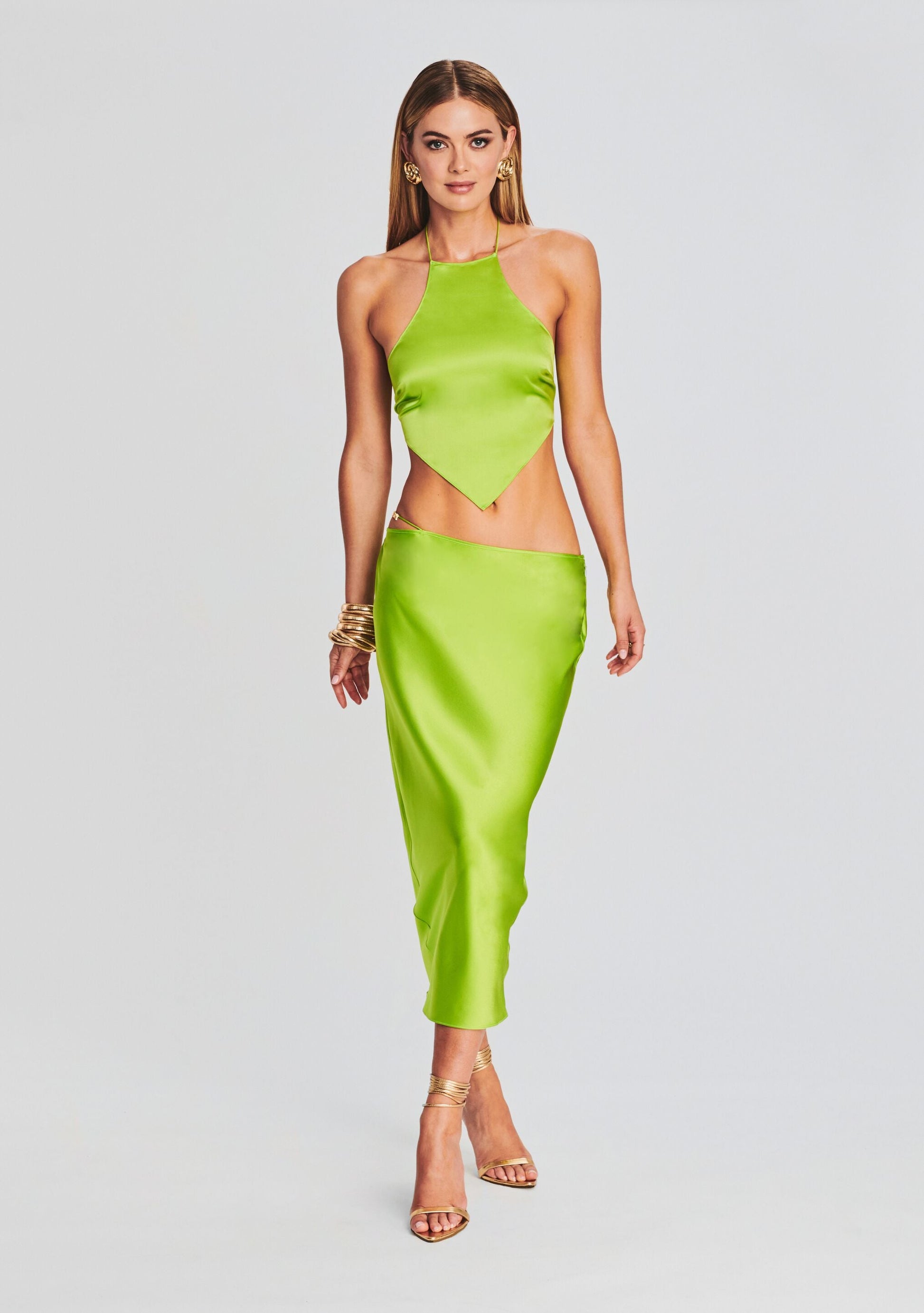  Penina Silk Midi Skirt