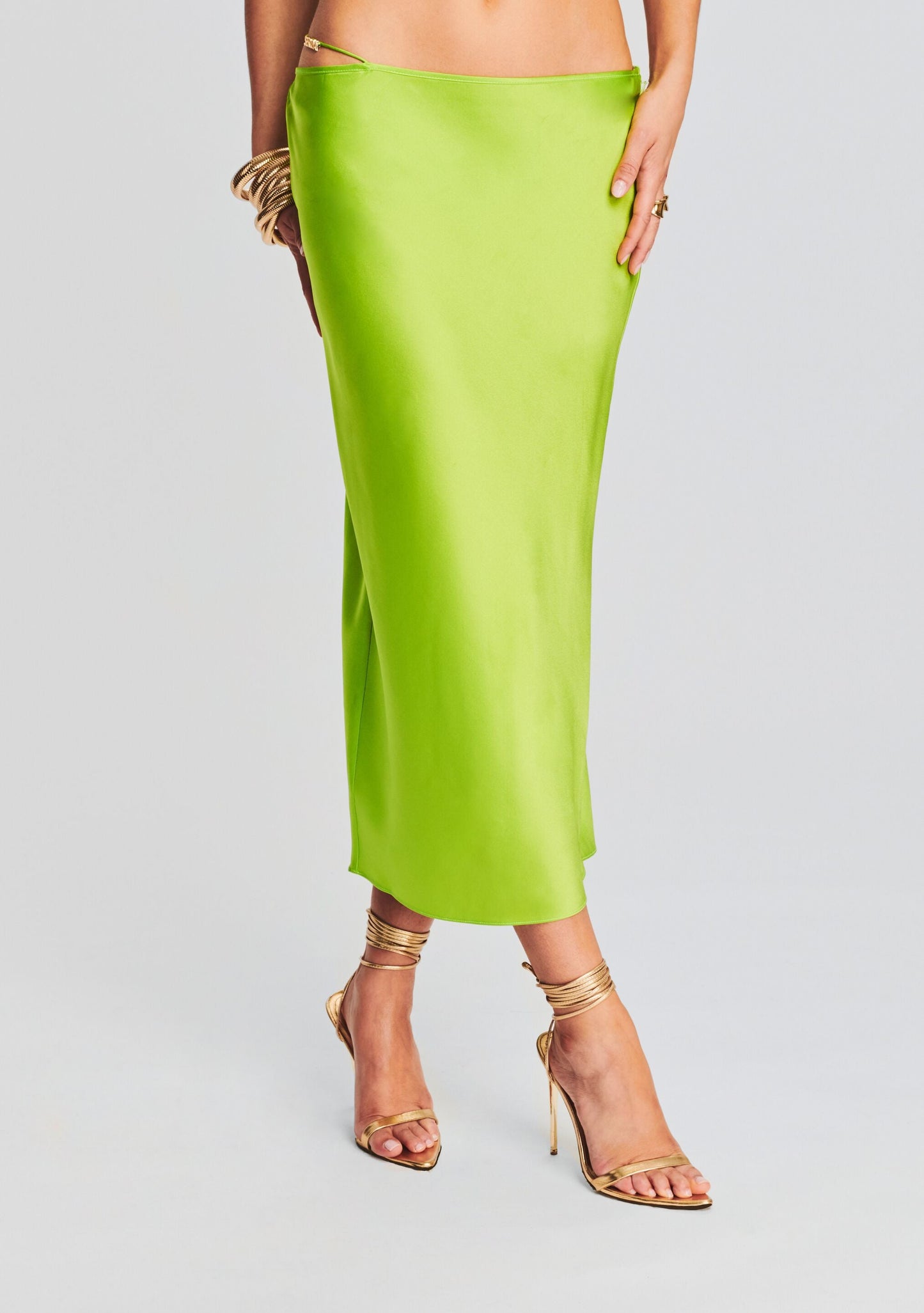  Penina Silk Midi Skirt
