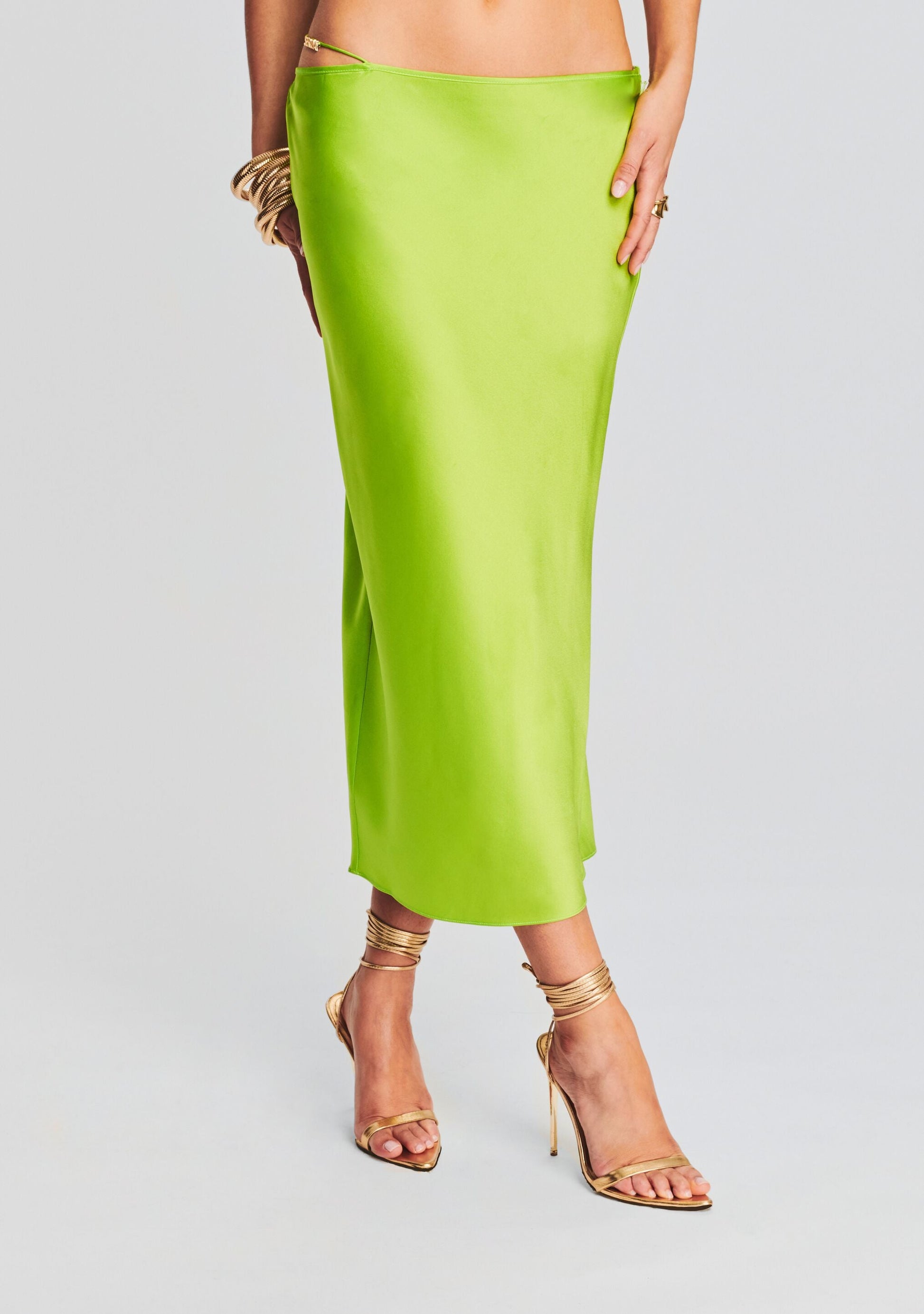  Penina Silk Midi Skirt