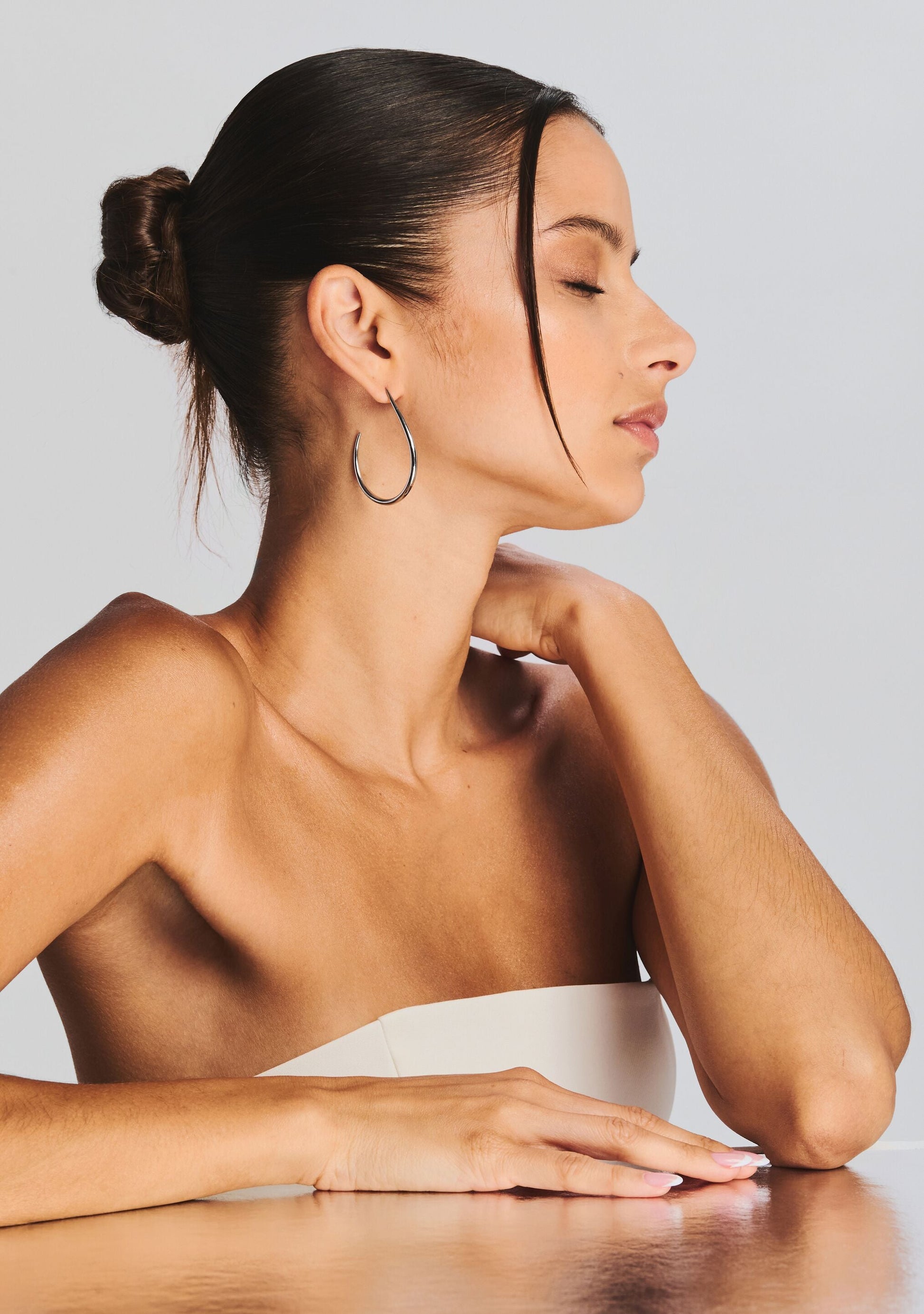  Small Moon Hoop Earrings