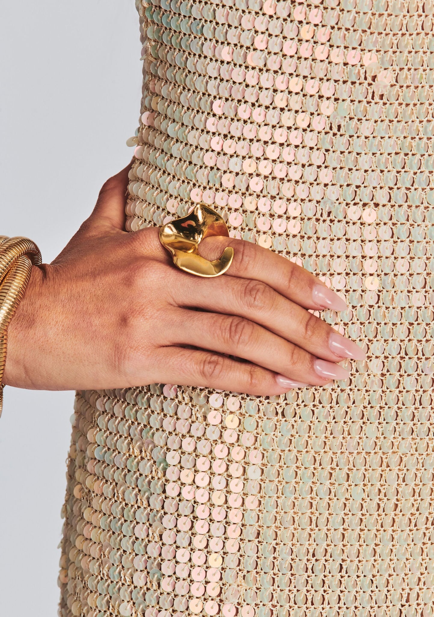  Nalu Sequin Crochet Dress
