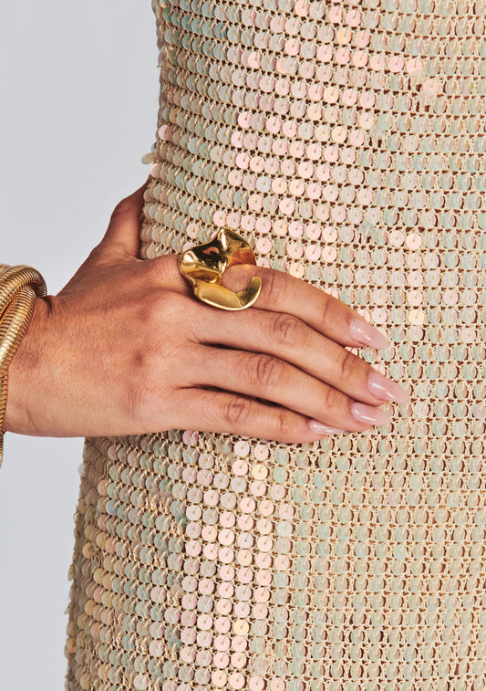 Nalu Sequin Crochet Dress