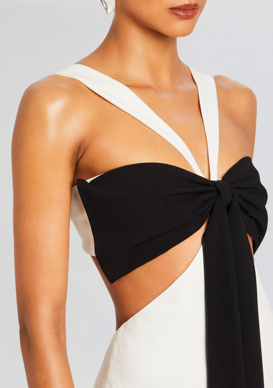  Elizabeth Bowed Evening Gown