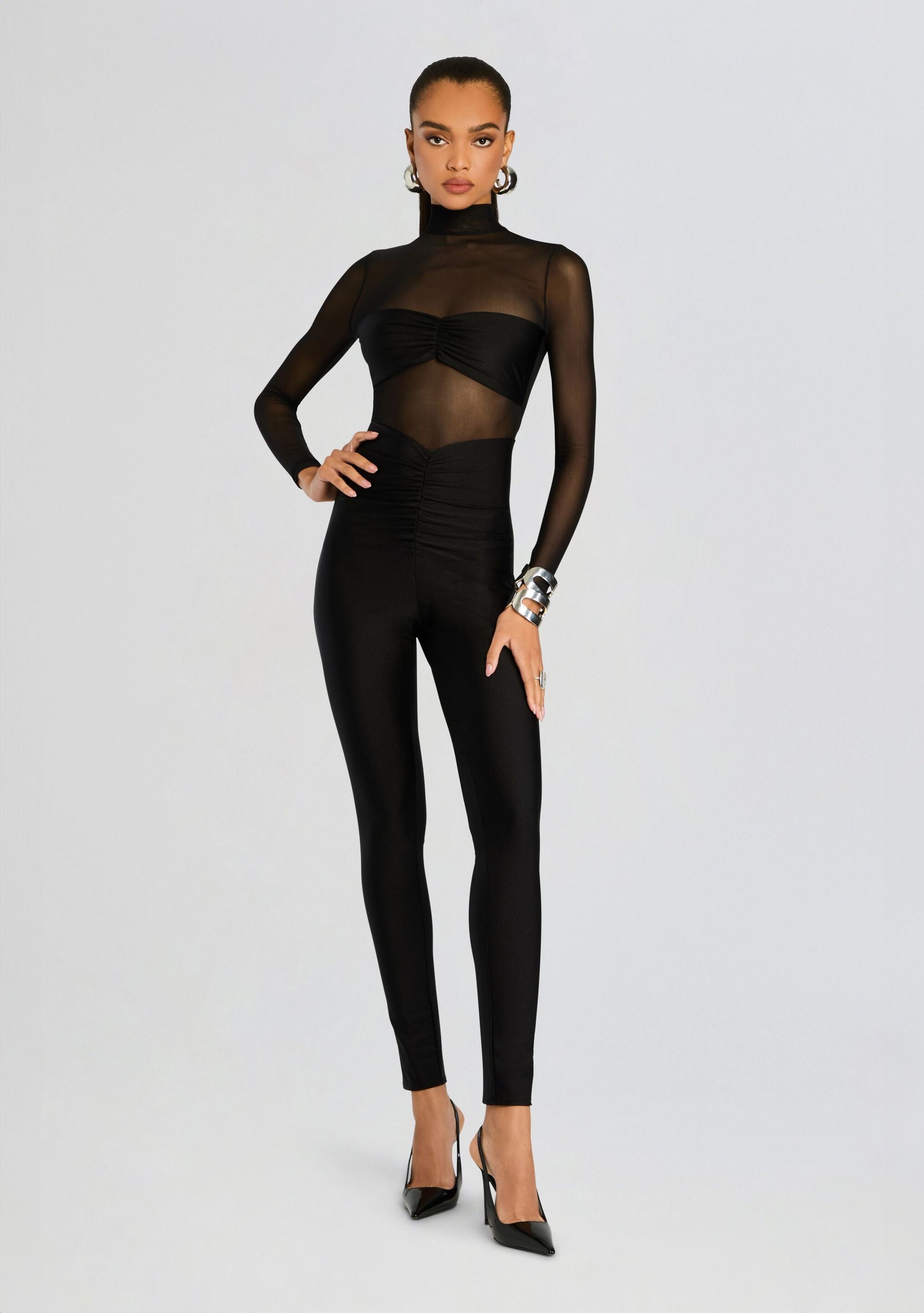  Brietta Bandeau Mesh Catsuit