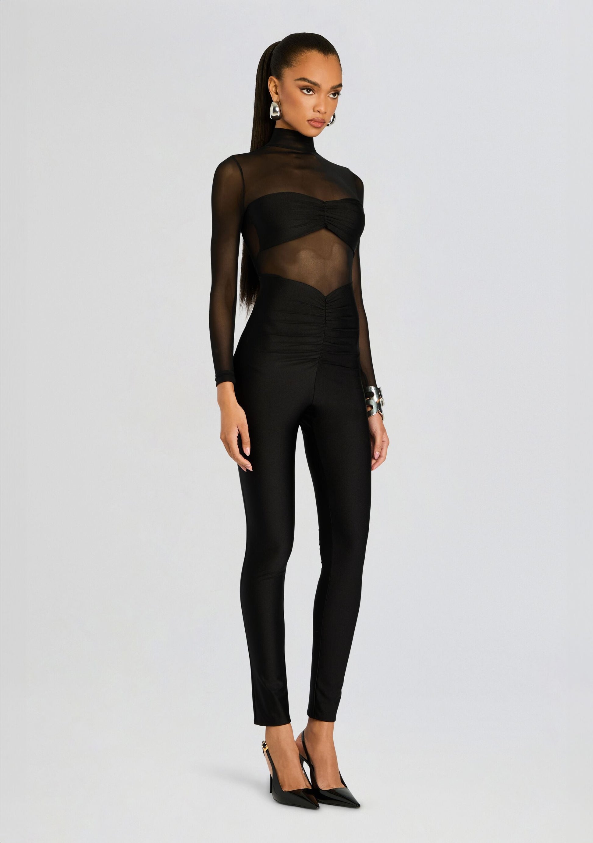  Brietta Bandeau Mesh Catsuit