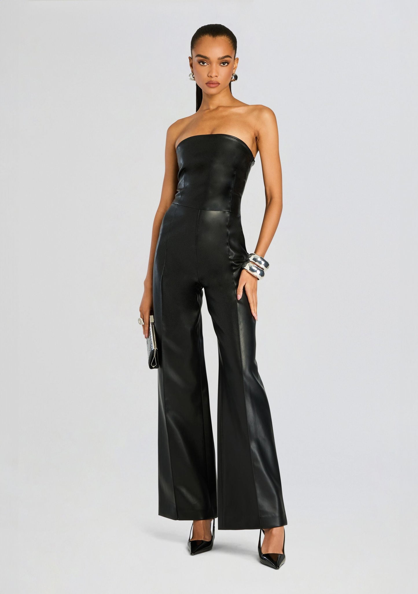  Zoe Vegan Leather Jumpsuit