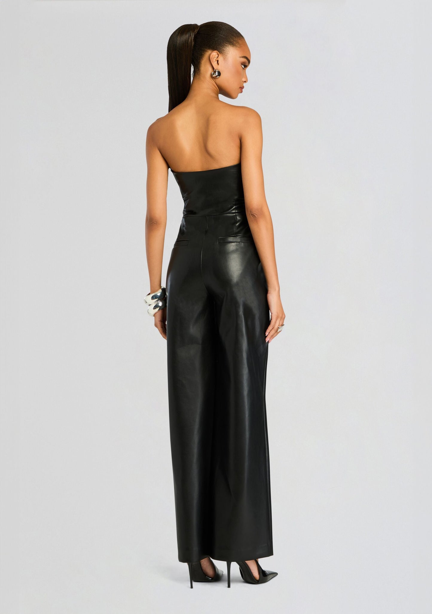  Zoe Vegan Leather Jumpsuit