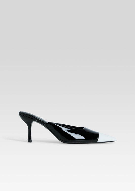  Allegra Leather Kitten Mule