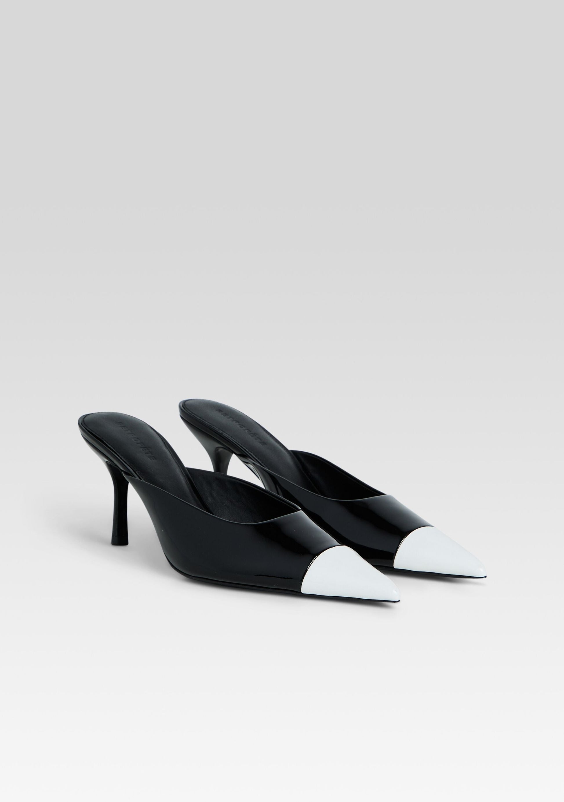  Allegra Leather Kitten Mule