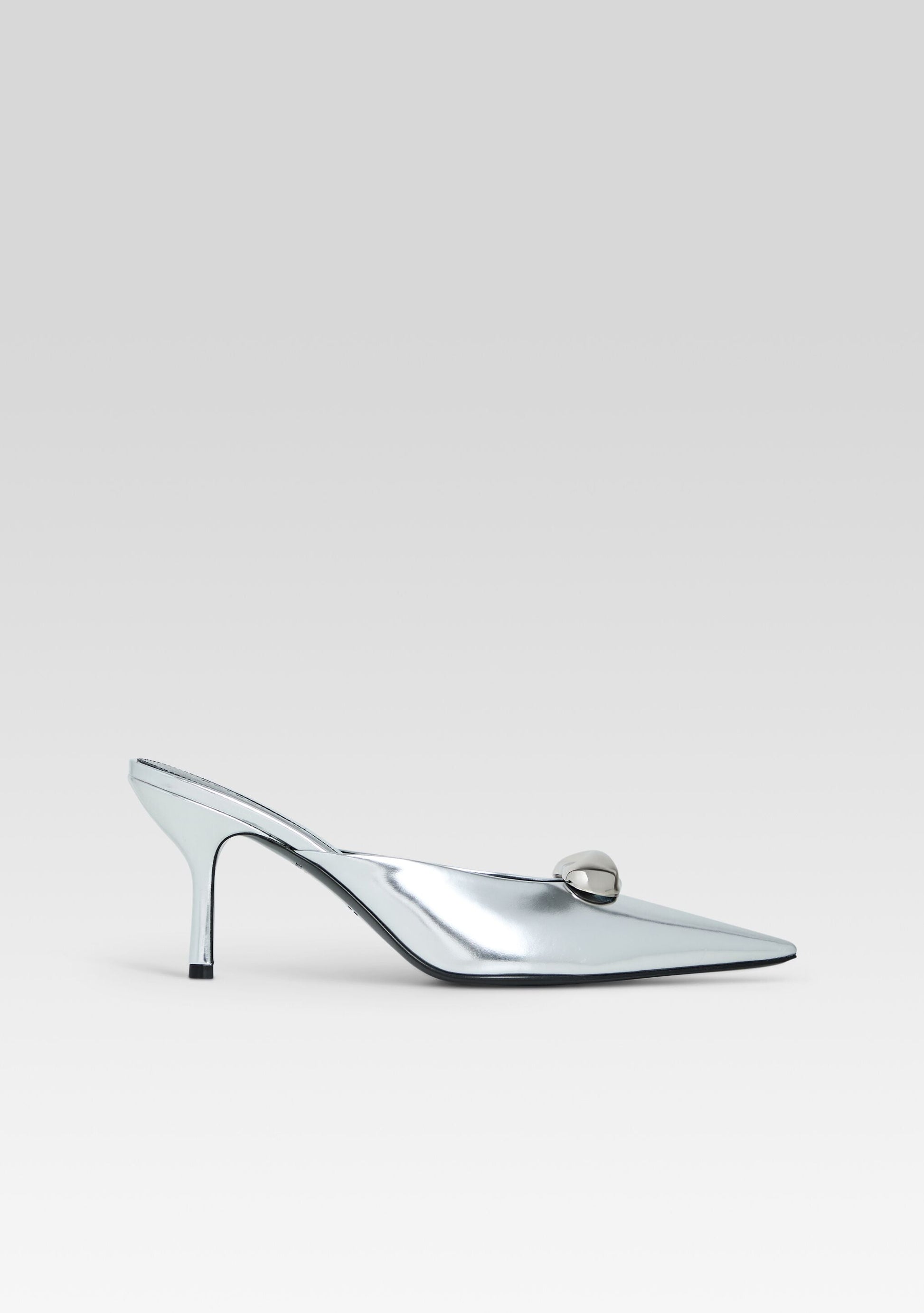  Francesca Leather Kitten Mule