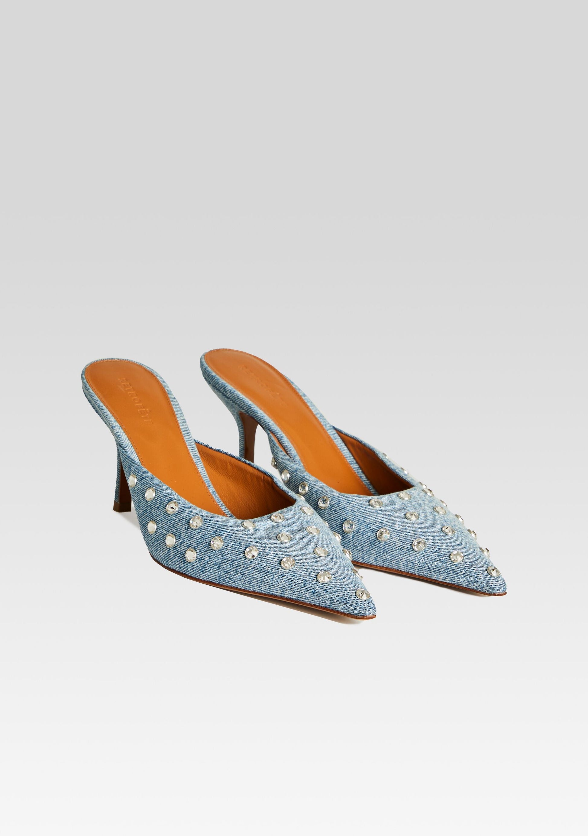  Pacifica Embellished Denim Mule