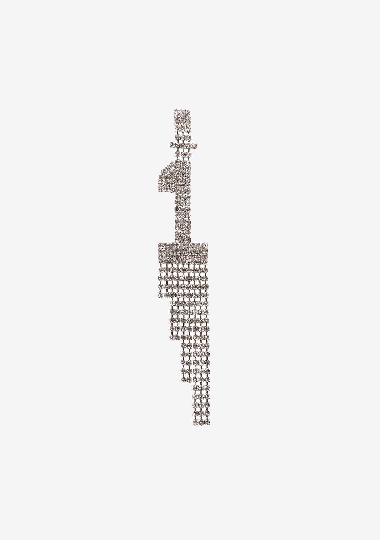  Number Rhinestone Earring