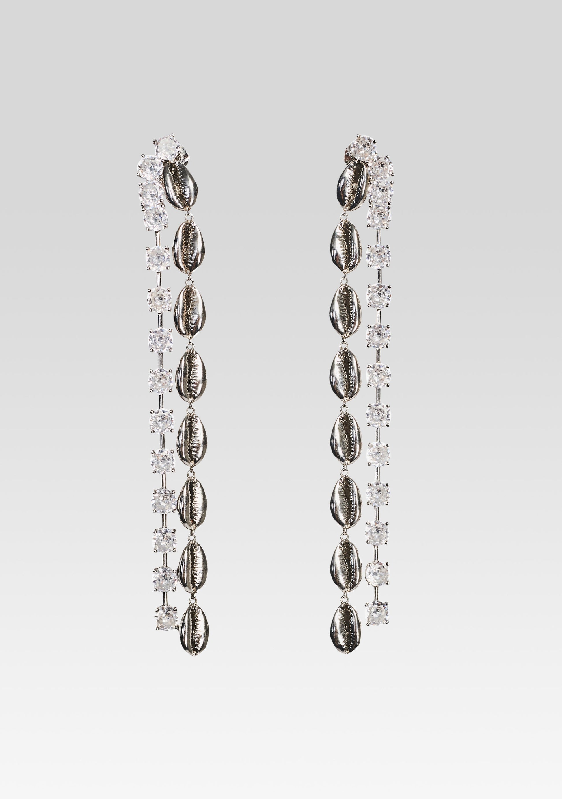  Tyde Crystal Shell Drop Earrings